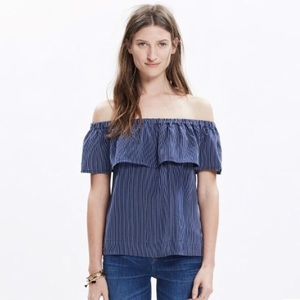 Madewell Silk Balcony off the shoulder top (M)